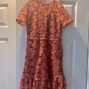 Girls Terracotta Lace Gianni Bini Dress